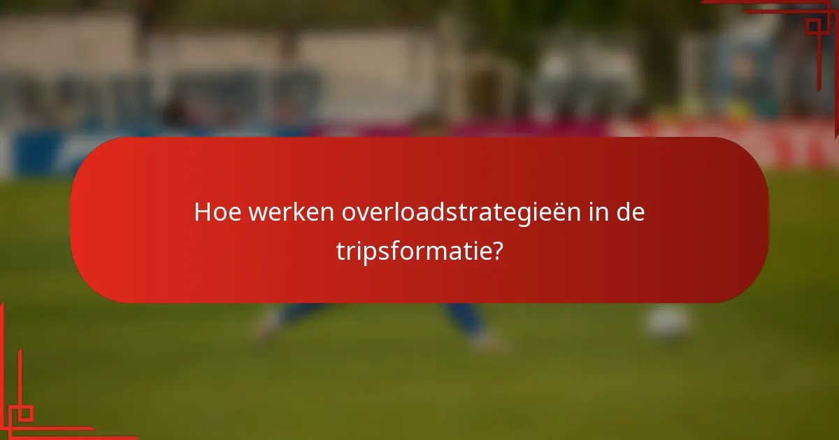 Hoe werken overloadstrategieën in de tripsformatie?